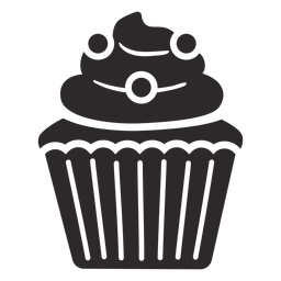 Cupcake candy swirl topping PNG Design