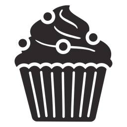 Redemoinho de cupcake doce com cobertura grande Desenho PNG