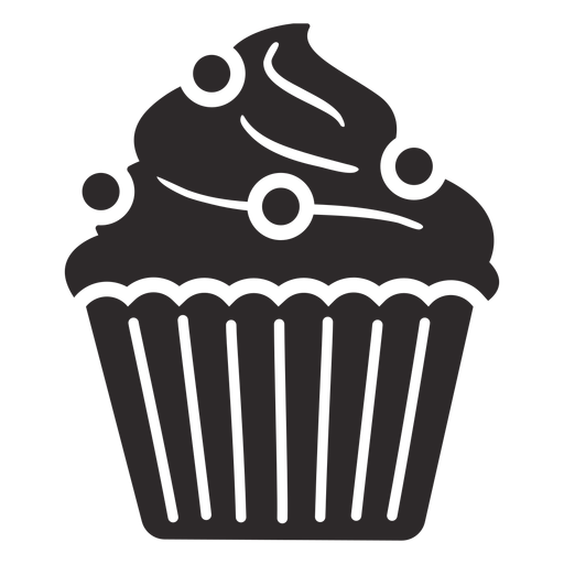 Redemoinho de cupcake doce com cobertura grande Desenho PNG