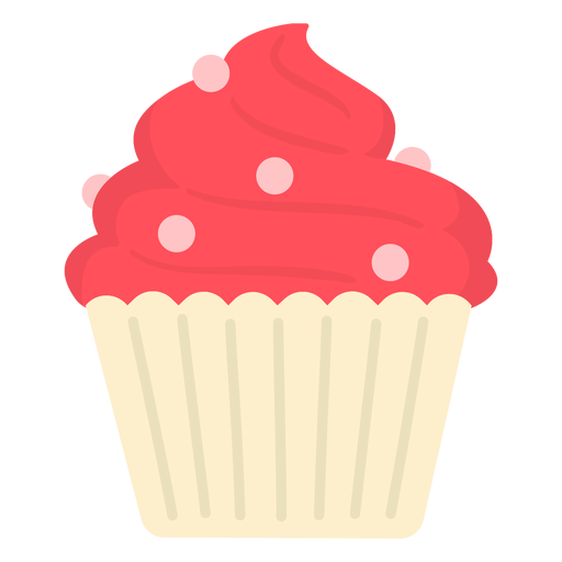 Cupcake candy swirl topping large flat PNG Design