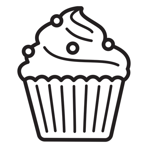 Cupcake candy swirl topping large stroke PNG Design