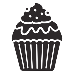 Cupcake glaze candy swirl topping PNG Design