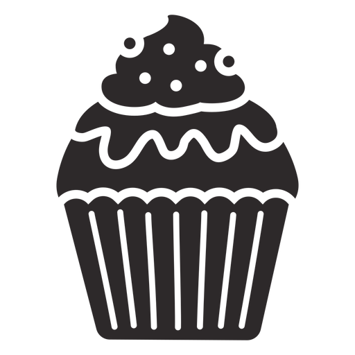 Cobertura de remolino de caramelo glaseado de cupcake Diseño PNG