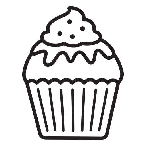 Cupcake Glasur Süßigkeiten Strudel Strich Strich PNG-Design