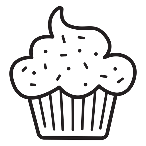 Cupcake sprinkles topping stroke - Transparent PNG & SVG vector file