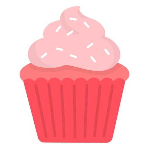 Cupcake-Streusel wirbeln flach PNG-Design