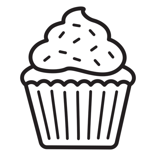 Cupcake granulado com pincelada de cobertura Desenho PNG