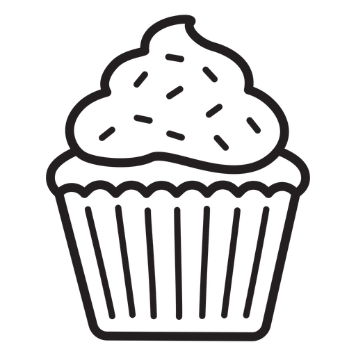 Cupcake sprinkles swirl topping stroke - Transparent PNG & SVG vector file