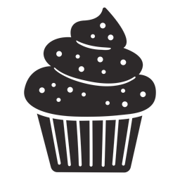 Cupcake espolvorea remolino con cobertura grande Diseño PNG