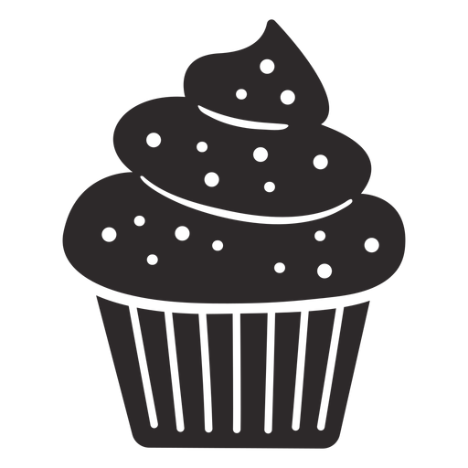 Cupcake granulado redemoinho com cobertura grande Desenho PNG