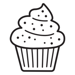 Vanilla cupcake illustration - Transparent PNG & SVG vector file