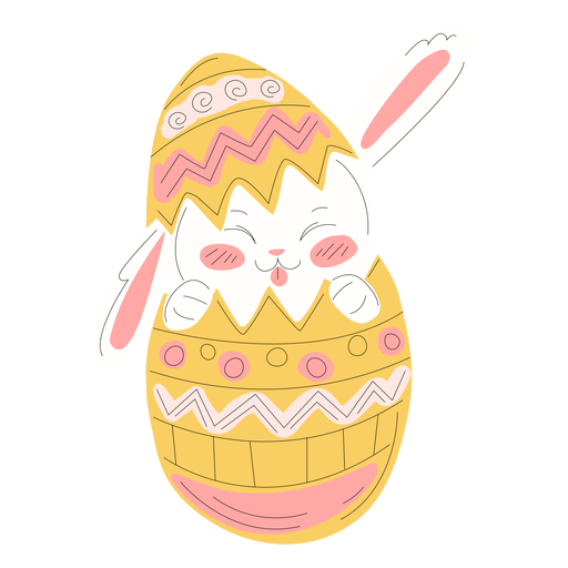 Ilustração de ovo de páscoa coelho fofo Desenho PNG