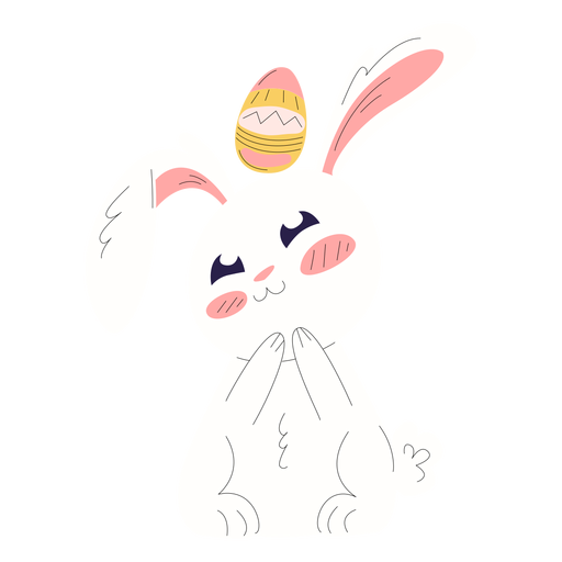 Ilustração de ovo de Páscoa coelho fofo Desenho PNG