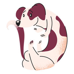 Dog smiling happy illustration PNG Design
