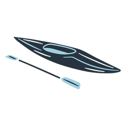 Doodle kayak boat illustration PNG Design