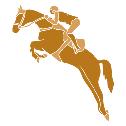 Equestrian jumping left PNG Design