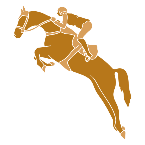 Equestrian jumping left - Transparent PNG & SVG vector file