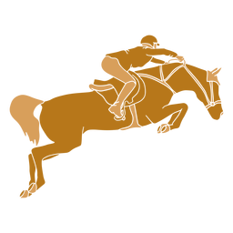 Equestrian jumping left - Transparent PNG & SVG vector file