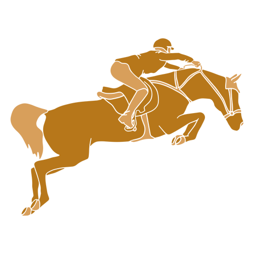 Equestrian jumping right PNG Design