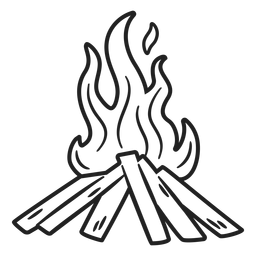Eskimo Gekritzel Lagerfeuer Schlaganfall PNG-Design