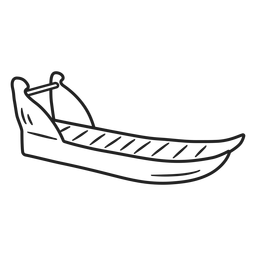 Trazo de trineo de doodle esquimal Diseño PNG