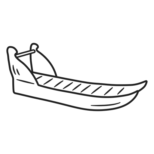 Eskimo doodle sled stroke PNG Design