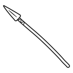 Trazo de lanza de doodle esquimal Diseño PNG