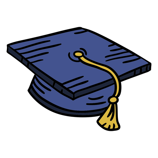 Graduation cap element hand drawn - Transparent PNG & SVG vector file