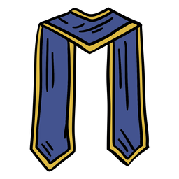 Graduation scarf hand drawn PNG Design
