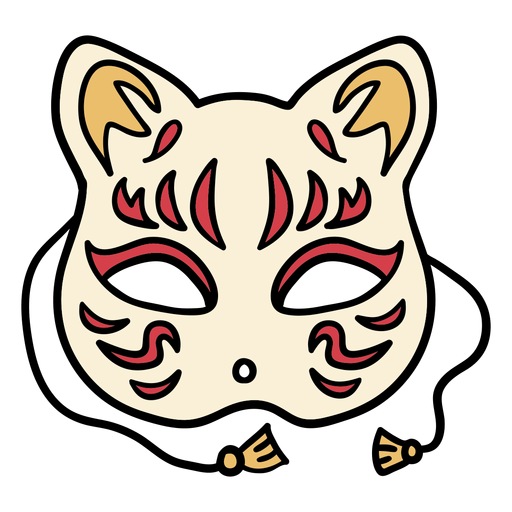 Japan Katzenmaske Hand gezeichnet PNG-Design