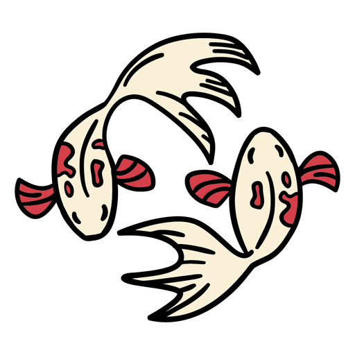 Japan Fisch Koi Hand gezeichnet PNG-Design
