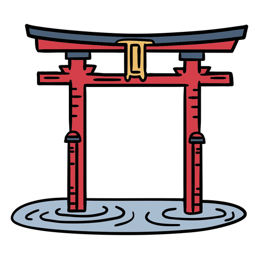 Japan Gate Troii Hand gezeichnet PNG-Design