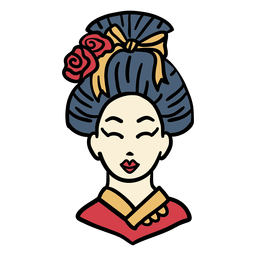 Vestido kimono de japón dibujado a mano Diseño PNG