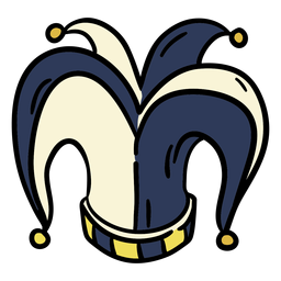 Dibujado a mano sombrero de Joker Diseño PNG