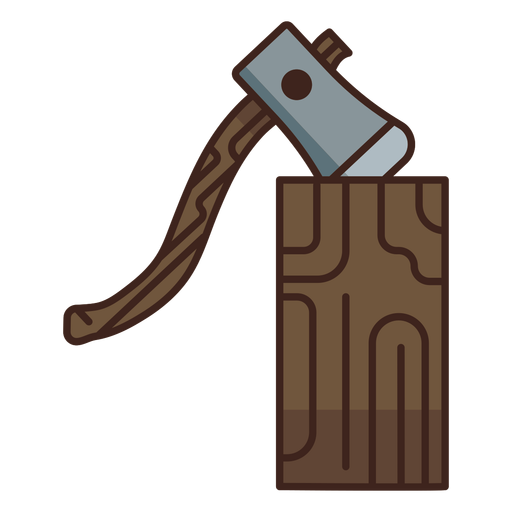 Lumberjack axe log icon PNG Design