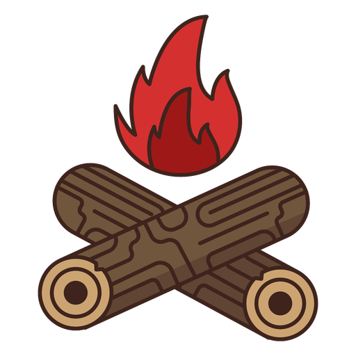 Holzfäller Log Feuer Symbol PNG-Design