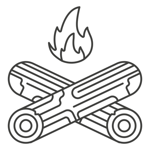 Holzfäller Holzfeuer PNG-Design