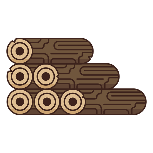 Lumberjack logs stack icon - Transparent PNG & SVG vector file