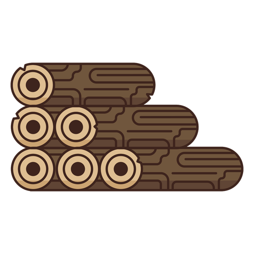 Lumberjack logs stack icon