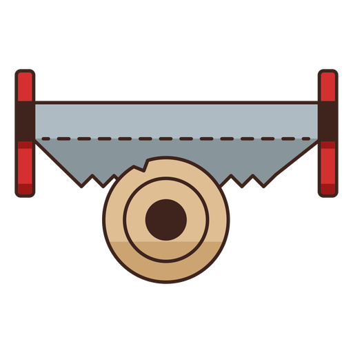 Lumberjack saw double icon PNG Design