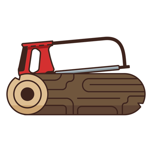 Lumberjack saw single icon PNG Design