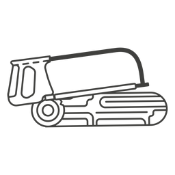 Lenhador serra de golpe único Desenho PNG