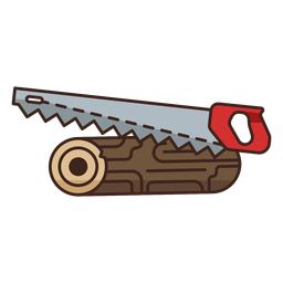 Holzfäller sah einzelne schwere Ikone PNG-Design