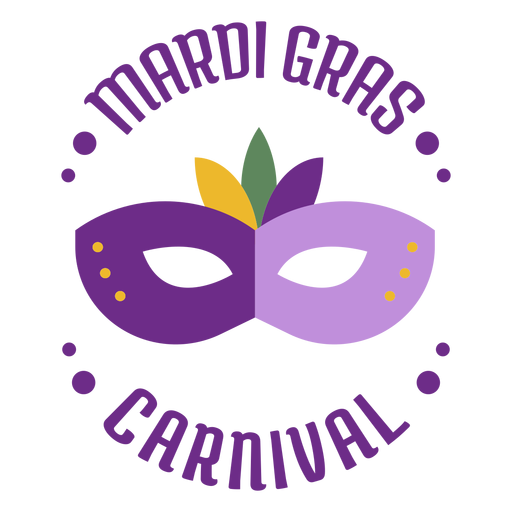Mardigras carnival color lettering PNG Design