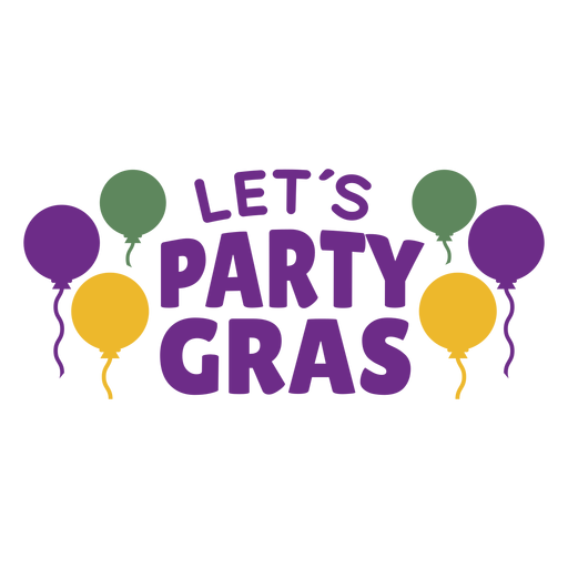 Mardigras Party Farbbeschriftung PNG-Design