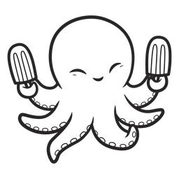 Polvo sorvete bar feliz golpe Desenho PNG
