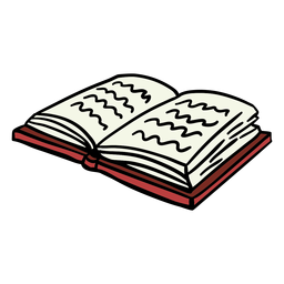 Open book hand drawn Transparent PNG