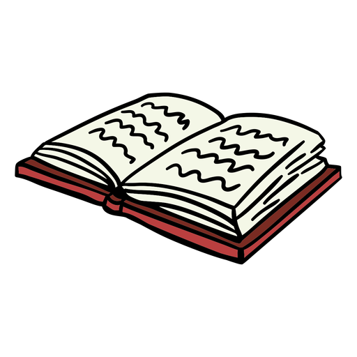 Open book hand drawn PNG Design