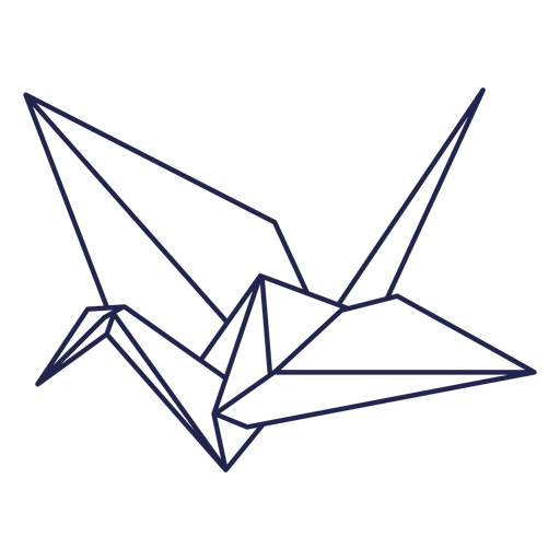 Pincelada de p?ssaro origami Desenho PNG