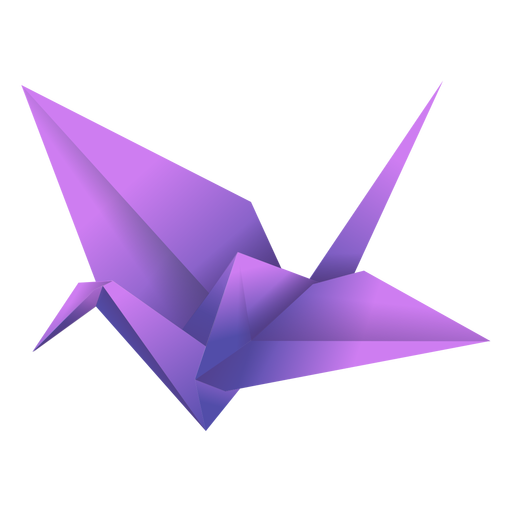 Ilustra??o de p?ssaro origami roxo Desenho PNG